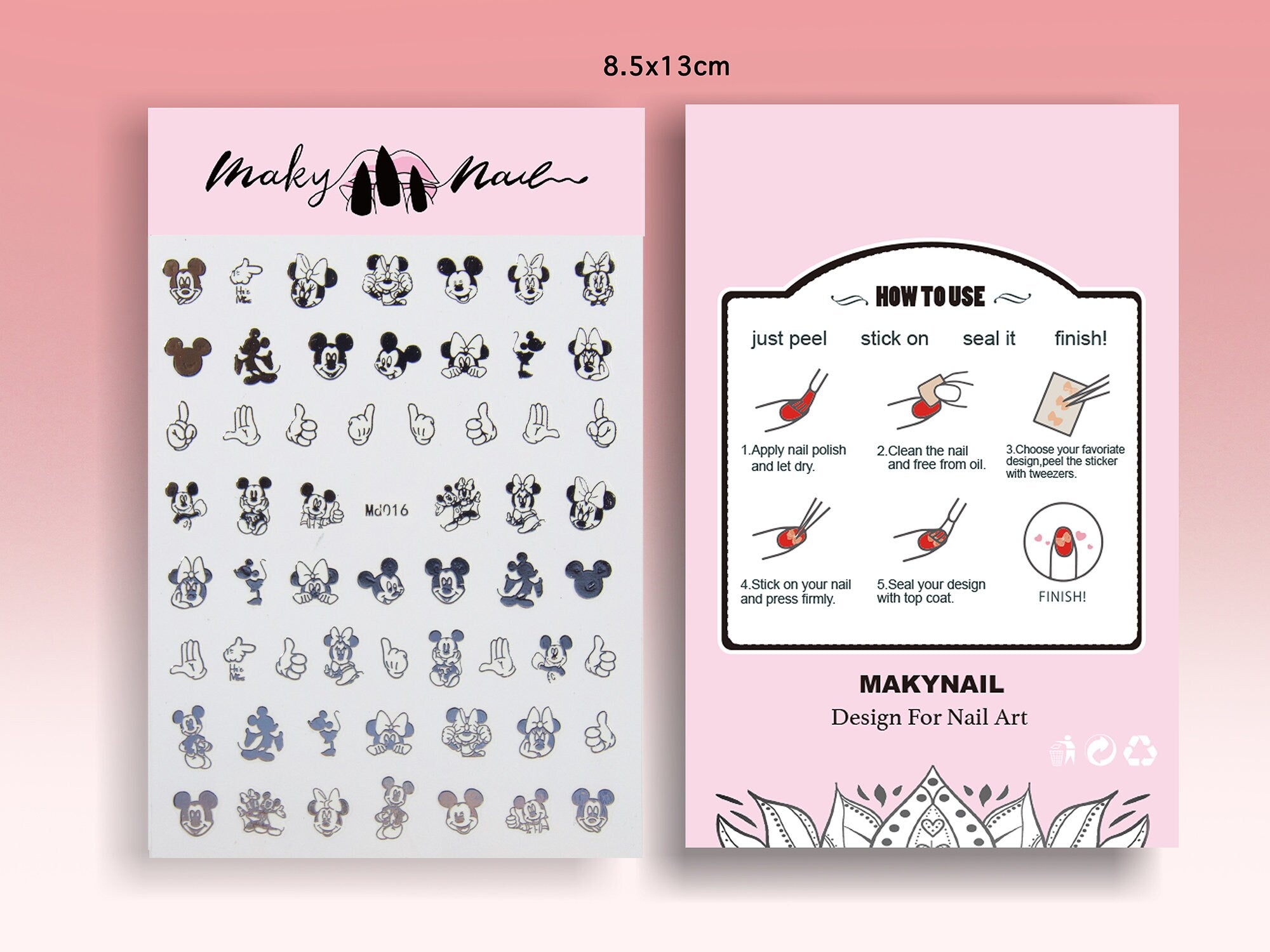 Mickey Mouse Minnie Mouse Nail Decals – MakyNailSupply